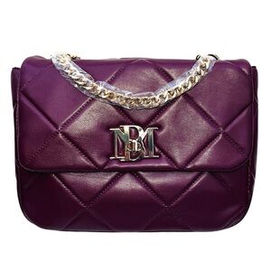 Badgley Mischka NWT Plum Quilted Shoulder Bag